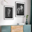 Laden Sie das Bild in den Galerie-Viewer, Leg anatomy art print - hip joint, femur and muscles