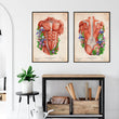 Laden Sie das Bild in den Galerie-Viewer, Muscles anatomy front and back