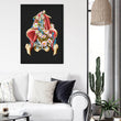 Load image into Gallery viewer, Iliacus and Psoas muscles - Floral - Black