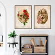 Laden Sie das Bild in den Galerie-Viewer, Schädel Anatomie V - Floral - Vintage