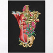 Load image into Gallery viewer, Anatomy art print - Torso muscles and bones