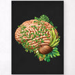 Load image into Gallery viewer, Floral brain anatomy poster