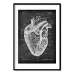 Load image into Gallery viewer, heart anatomy art print in chalkboard style by codex anatomicus