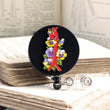 Load image into Gallery viewer, Aorta with flowers badge reel for nurses
