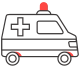 an ambulance icon symbolizing fast shipping on codex anatomicus website