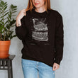 Load image into Gallery viewer, dental anatomy chalkboard sweatshirt for women by codex anatomicus