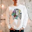 Laden Sie das Bild in den Galerie-Viewer, floral rib cage anatomy sweatshirt for men by codex anatomicus