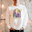 Load image into Gallery viewer, floral rib cage anatomy sweatshirt for men by codex anatomicus
