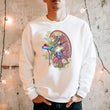 Load image into Gallery viewer, floral kidney anatomy sweatshirt for men by codex anatomicus