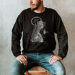 Laden Sie das Bild in den Galerie-Viewer, head and brain anatomy chalkboard sweatshirt for men by codex anatomicus