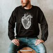 Laden Sie das Bild in den Galerie-Viewer, anatomical heart chalkboard sweatshirt for men by codex anatomicus