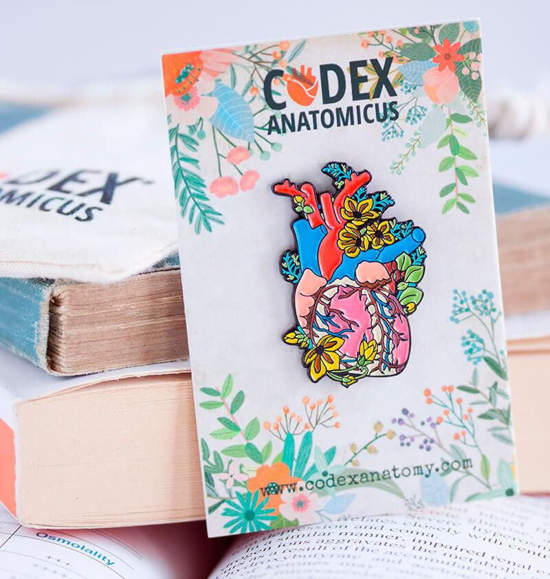 Anatomical heart enamel pin - Medical Gift - Codex Anatomicus