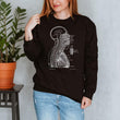 Laden Sie das Bild in den Galerie-Viewer, head and brain anatomy chalkboard sweatshirt for women by codex anatomicus