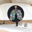 Load image into Gallery viewer, Floral lungs badge reel