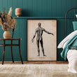 Laden Sie das Bild in den Galerie-Viewer, Human anatomy chart vintage poster