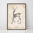 Laden Sie das Bild in den Galerie-Viewer, Deer skeleton poster