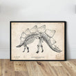 Laden Sie das Bild in den Galerie-Viewer, Dinosaur skeleton print - Stegosaurus