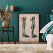 Laden Sie das Bild in den Galerie-Viewer, Human leg vintage anatomy art print