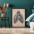Load image into Gallery viewer, Heart and Lungs anatomy art