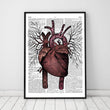 Laden Sie das Bild in den Galerie-Viewer, Heart anatomy dictionary art print