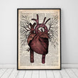 Laden Sie das Bild in den Galerie-Viewer, Heart anatomy dictionary art print