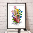 Laden Sie das Bild in den Galerie-Viewer, anatomy art of a floral heart