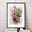 Laden Sie das Bild in den Galerie-Viewer, Heart with flowers poster - Codex Anatomicus