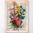 Laden Sie das Bild in den Galerie-Viewer, Heart anatomy dictionary art print