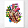 Laden Sie das Bild in den Galerie-Viewer, Heart with flowers art print