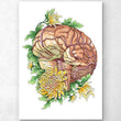 Load image into Gallery viewer, Brain anatomy art poster