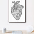 Load image into Gallery viewer, Minimal geometric heart art print by Codex Anatomicus