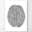 Laden Sie das Bild in den Galerie-Viewer, Minimal geometric brain anatomy art print