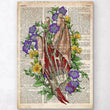 Laden Sie das Bild in den Galerie-Viewer, Hand anatomy art - Old dictionary page