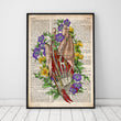 Laden Sie das Bild in den Galerie-Viewer, Hand anatomy art print on old dictionary page
