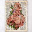 Laden Sie das Bild in den Galerie-Viewer, Male body anatomy art - Old dictionary page