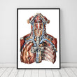 Laden Sie das Bild in den Galerie-Viewer, Neck arteries and lymphatic system anatomy art by codex anatomicus