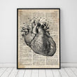 Load image into Gallery viewer, Heart anatomy art I - Old dictionary page