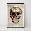 Laden Sie das Bild in den Galerie-Viewer, Floral skull art print