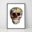 Laden Sie das Bild in den Galerie-Viewer, Floral skull art print by codex anatomicus
