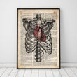 Load image into Gallery viewer, rib cage anatomy poster on dictionary page