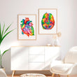 Laden Sie das Bild in den Galerie-Viewer, Herz Anatomie - Aquarell