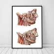 Laden Sie das Bild in den Galerie-Viewer, Geometrical face anatomical art print