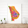 Load image into Gallery viewer, watercolor breast anatomy art print