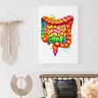Charger l'image dans la galerie, Intestines anatomy art in watercolor style in a frame