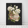 Load image into Gallery viewer, Floral dental anatomy art print