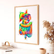 Laden Sie das Bild in den Galerie-Viewer, Digestive system anatomy art - Watercolor splash