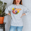 Load image into Gallery viewer, pancreas anatomy floral sweatshirt for women by codex anatomicus