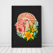 Charger l'image dans la galerie, Head section anatomy poster by codex anatomicus in a frame