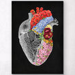 Laden Sie das Bild in den Galerie-Viewer, Anatomical heart with flowers