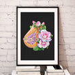 Load image into Gallery viewer, floral breast anatomy poster